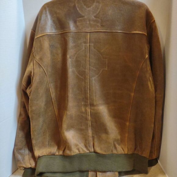 Men's Vintage Bomber Flight Jacket Size  Tall Large **Read** - Picture 5 of 12